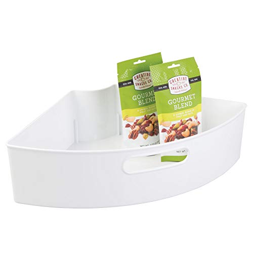 Product Cover iDesign Plastic Lazy Susan Cabinet Storage Bin, 1/4 Wedge Container for Kitchen, Pantry, Counter, BPA-Free, 16.5