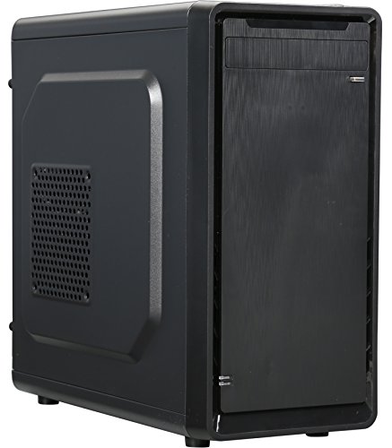 Product Cover ROSEWILL Micro ATX Mini Tower Computer Case, Steel and plastic computer case with 1x 80mm rear fan, Top I/O ports: 1x USB3.0, 2x USB 2.0 and Audio In/Out ports (SRM-01)