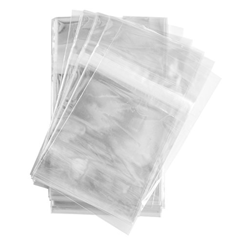 Product Cover 100 Pcs 4 5/8 X 5 3/4 Clear (A2) (P) Card Resealable Cello / Cellophane Bags - Tape Strip on Body