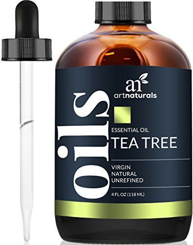 Product Cover Art Naturals Tea Tree Essential Oil 4oz - 100% Pure Oils Therapeutic Grade Best for Acne, Skin, Hair, Nail Fungus, Healing Solution, Aromatherapy & Diffuser - 120ml Large Glass Bottle w/Dropper