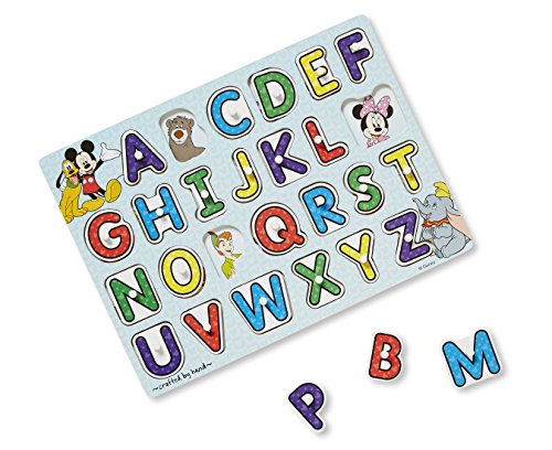 Product Cover Melissa & Doug Disney Classics Alphabet Wooden Peg Puzzle (26 pcs)