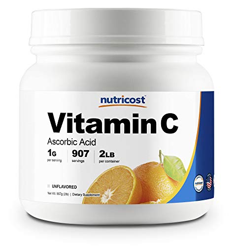 Product Cover Nutricost Pure Ascorbic Acid Powder (Vitamin C) 2 LBS - High Quality, Gluten Free, Non-GMO