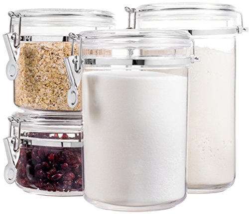 Product Cover Bellemain 4 Piece Airtight Acrylic Canister Set, Food Storage Container