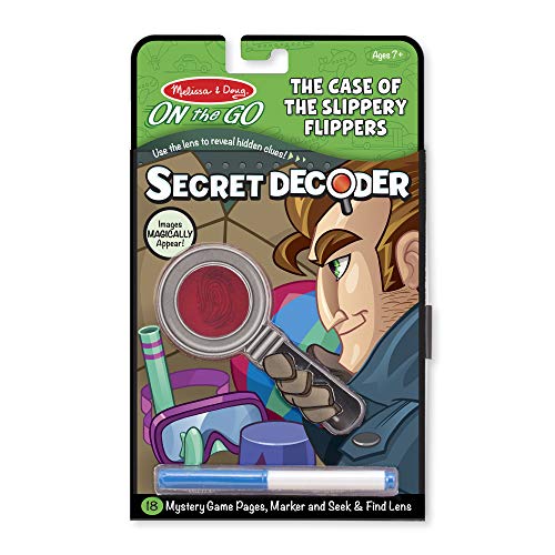 Product Cover Melissa & Doug On the Go Secret Decoder - Case of the Slippery Flippers (Great Gift for Girls and Boys - Best for 7, 8, 9, 10, 11 Year Olds and Up)