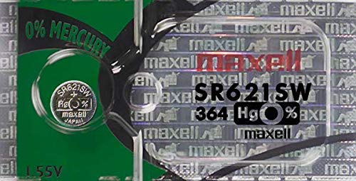 Product Cover 2 x MAXELL SR621SW 364 D364 602 1.55v Silver Oxide Button Cell Watch Battery - Official Genuine Maxell