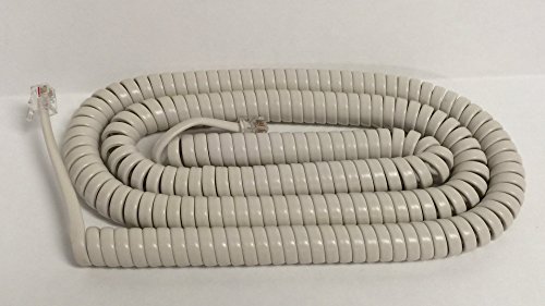 Product Cover The VoIP Lounge 25 Foot Off White Long Phone Handset Curly Cord
