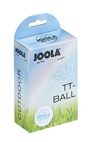 Product Cover JOOLA Outdoor Table Tennis Balls - 6 Pack of 40mm Regulation Size Ping Pong Balls for Training and Recreational Play - Fun as a Cat Toy - Indoor and Outdoor Compatible- White