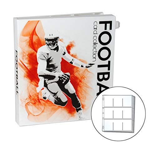 Product Cover UniKeep Football Trading Card Collection Binder - Holds up to 180 Standard Size Cards (2 per Pocket)