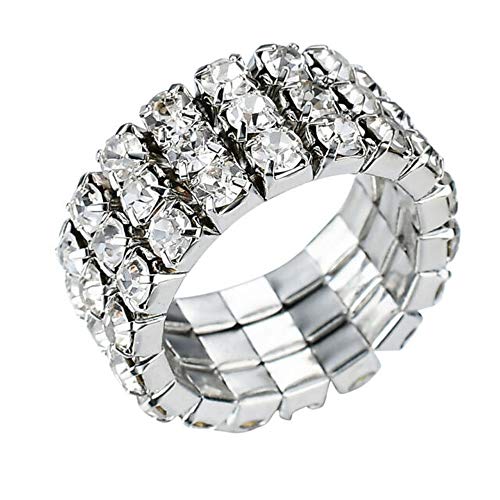 Product Cover WTZ - New Sparkling 3 Row Rhinestone Stretch Ring
