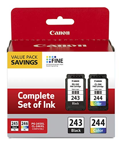 Product Cover Canon PG-243/ CL-244 Ink Multi Pack, Compatible to TR4520, MX492, MG2520, MG2922, TS302 and TS202 Printers