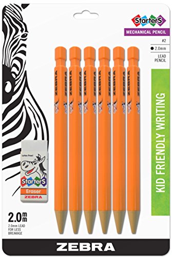Product Cover Zebra Cadoozles Starters Mechanical Pencil 2.0mm #2 + Eraser, 6-Pack (52816)
