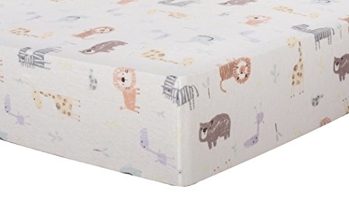 Product Cover Trend Lab Deluxe Flannel Fitted Crib Sheet, Crayon Jungle