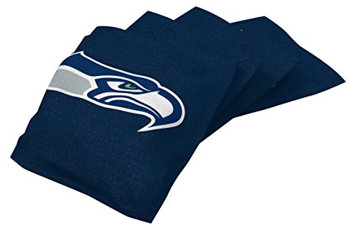 Product Cover Wild Sports NFL Seattle Seahawks Navy Authentic Cornhole Bean Bag Set (4 Pack)