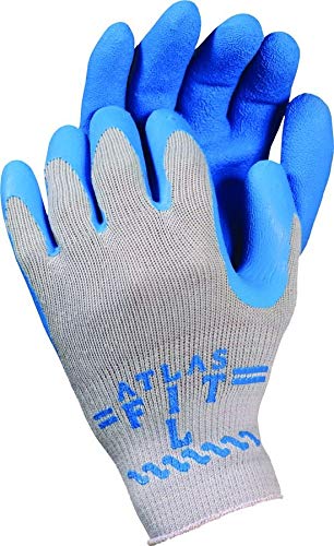 Product Cover ATLAS Fit 300 Showa Latex Palm-Dipped Blue Large Rubber Work Gloves, 24-Pairs