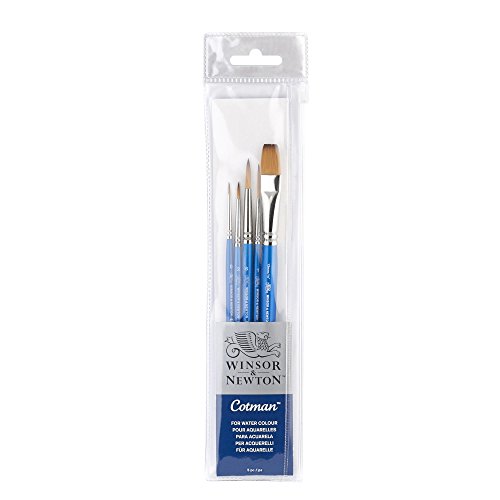 Product Cover Winsor & Newton Cotman Short Handle Brush (5 Pack) (Round 0, 2, & 6, Rigger 1, One Stroke 1/2