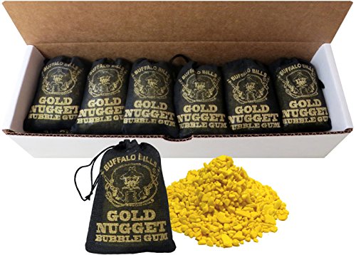 Product Cover Buffalo Bills Gold Nugget Bubble Gum 15-Ct Boxes (15 black 2oz burlap bags of gold nugget gum)