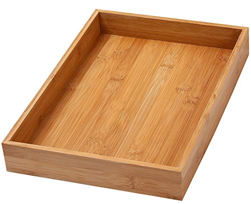 Product Cover YBM HOME Kitchen Drawer Organizer Storage Box Made of Bamboo, 10x14x2 Inch 319