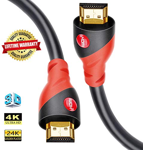Product Cover HDMI Cable 4K / HDMI Cord 33ft - Ultra HD 4K Ready HDMI 2.0 (4K@60Hz 4:4:4) - High Speed 18Gbps - 26AWG Cord-Ethernet /3D / ARC/CEC/HDCP 2.2 / CL3 by Farstrider
