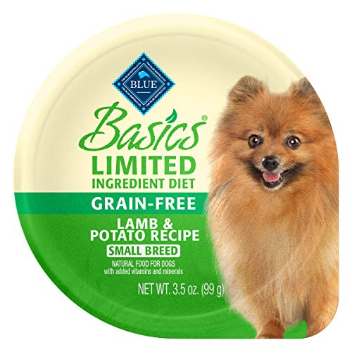 Product Cover BLUE Basics Limited Ingredient Diet Adult Small Breed Grain-Free Lamb & Potato  Wet Dog Food 3-oz (Pack of 12)