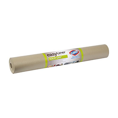 Product Cover Duck Brand Solid Grip EasyLiner Wire Shelf Liner, Non-Adhesive, 20-Inch x 6-Feet, Non-Adhesive, Taupe, 284149