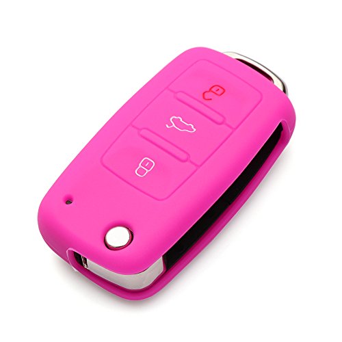 Product Cover AndyGo Protective Silicone Key Cover Keyless Entry Remote Fob Shell Fit for VW Volkswagen 3 Button