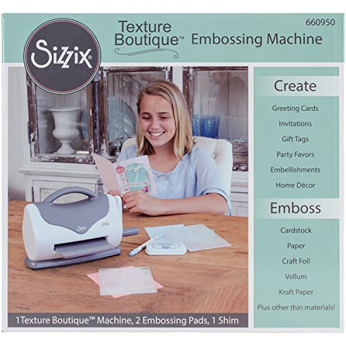 Product Cover Sizzix, White and Gray 660950 Texture Boutique Embossing Machine