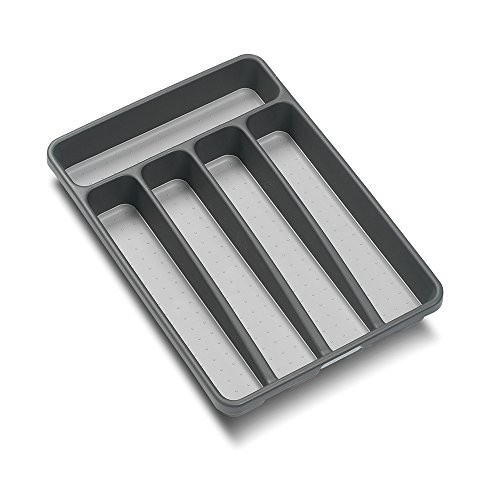 Product Cover madesmart Classic Mini Silverware Tray - Granite | CLASSIC COLLECTION | 5-Compartments | Kitchen Organizer |Soft-grip Lining and Non-slip Rubber Feet | BPA-Free