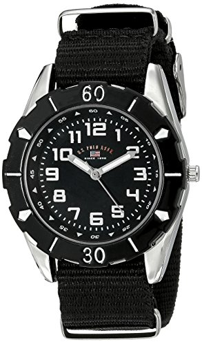 Product Cover U.S. Polo Assn. Kids' USB75027 Stainless Steel Watch with Black Nylon Strap