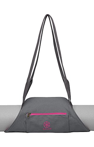 Product Cover Gaiam On-The-Go Yoga Mat Carrier, Storm/Pink