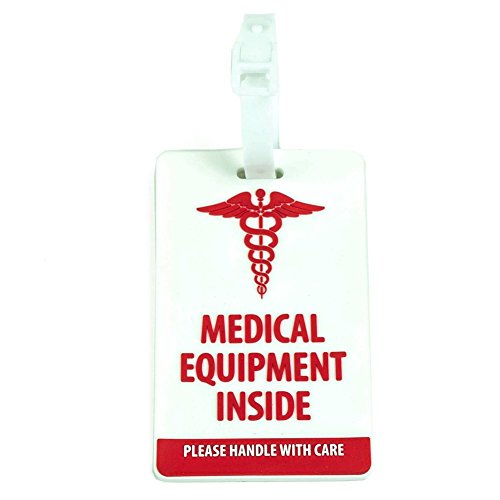 Product Cover Shacke Medical Equipment Luggage Tag for Respiratory Devices (White/Vertical)
