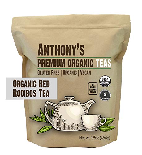 Product Cover Anthony's Organic Red Rooibos Loose Leaf Tea, 1lb, Gluten Free, Non GMO, Non Irradiated, Keto Friendly