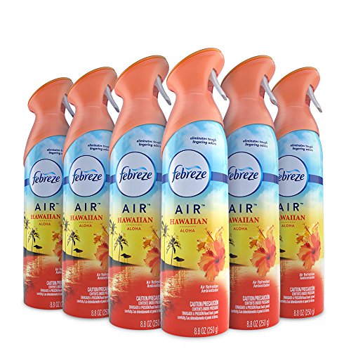 Product Cover Febreze Air Freshener and Odor Spray, Hawaiian Aloha Scent, 8.8 Oz 6 Pack