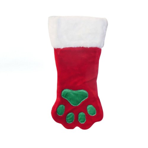Product Cover Outward Hound Kyjen  30016 Christmas Paw Dog Stocking  Holiday and Christmas Accessories For Dogs, Large, Red, Red