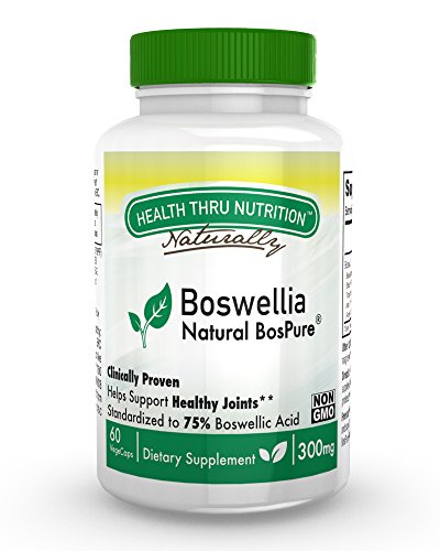 Product Cover Boswellia BosPure 75% Boswellic Acids (10% AKBA - High Potency), Non GMO 300mg 60 Vege-Capsules