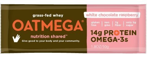 Product Cover Boundless Nutrition Bar White Chocolate Raspberry Crisp Oatmega, Gluten-Free, Egg-Free, 1.8 Ounce (12 Count)