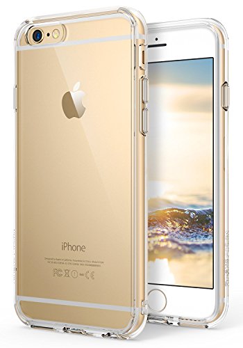 Product Cover Ringke Fusion Compatible with iPhone 6S Plus Case, Crystal Clear PC Back TPU Bumper Drop Protection, Shock Absorption Technology (Attached Dust Cap) for iPhone 6 Plus - Clear