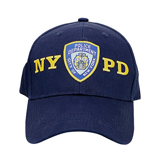 Product Cover Official NYPD Hat/Baseball Cap, Navy Blue Police Department NYPD with Adjustable Velcro Strap