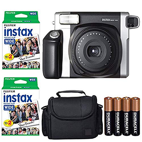 Product Cover Fujifilm INSTAX 300 Photo Instant Camera With Fujifilm Instax Wide Instant Film Twin Pack Instant Film (40 Shots) + Camera Case With Photo4less Microfiber Cleaning Cloth- Accessory Bundle
