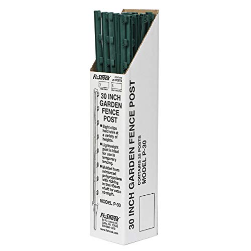 Product Cover Fi-Shock P-30G Green Garden Post for Fence (25 Pack), 30