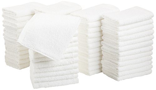 Product Cover AmazonBasics Cotton Washcloths - Pack of 60, White