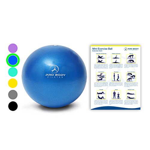 Product Cover Mini Exercise Ball - 9 Inch Bender Ball for Stability, Barre, Pilates, Yoga, Core Training and Physical Therapy (Blue)