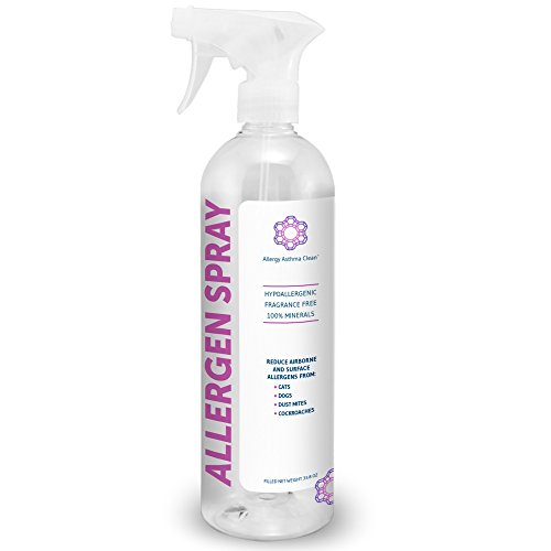 Product Cover Allergy Asthma Clean Allergen Spray pet Dander, dust Mites, Cockroach allergen, 33.8oz
