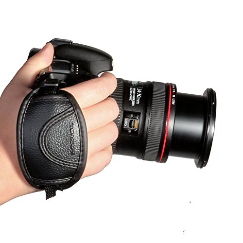 Product Cover TOAZOE Leather Hand Grip Strap for Canon EOS T5i T4i T3i 60D 70D 5D Nikon D7200 D7000 D600 D800 D90 D5200 D3100 Sony Olympus SLR/DSLR Leather Wrist Strap