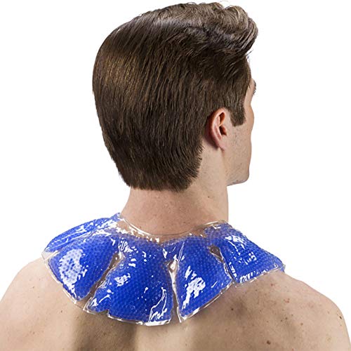 Product Cover TheraPearl Neck Wrap, Reusable Hot Cold Therapy Pack with Gel Beads, Best Ice Pack for Neck Pain, Flexible Non Toxic Hot and Cold Compress for Neck Spasms, Stress Relief, Pain Relief, and Swelling
