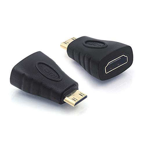 Product Cover VCE 2-Pack HDMI Mini Adapter Gold Plated Mini HDMI to HDMI Connector 4K Compatible for Raspberry Pi Zero W, Camera, Camcorder, DSLR, Tablet, Video Card