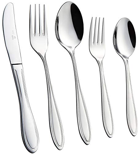 Product Cover Royal 20-Piece Silverware Set - 18/10 Stainless Steel Utensils Forks Spoons Knives Set, Mirror Polished Cutlery Flatware Set