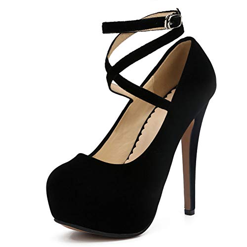Product Cover fereshte Women's Ankle Strap Platform High Heels Party Dress Pumps Shoes