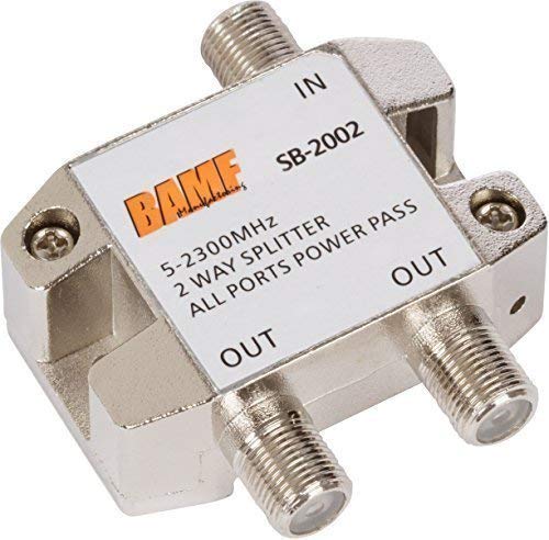 Product Cover BAMF 2-Way Coax Cable Splitter Bi-Directional MoCA 5-2300MHz