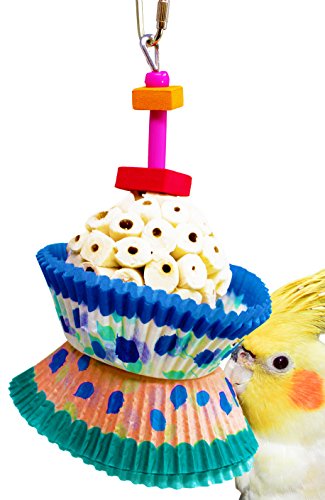 Product Cover Bonka Bird Toys 1925 Cake Foraging Bird Toy Foraging Parrot cage Toys Cages Shred Cockatiel African Grey