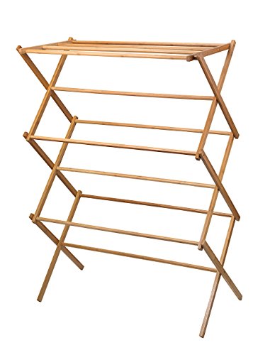 Product Cover Home-it clothes drying rack - Bamboo Wooden clothes rack  - heavy duty cloth drying stand